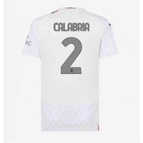 Fotbalové Dres AC Milan Davide Calabria #2 Dámské Venkovní 2023-24 Krátký Rukáv